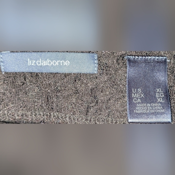 Pre-owned Liz Claiborne brown long sleeve extra large shirt, TD - Picture 3 of 4